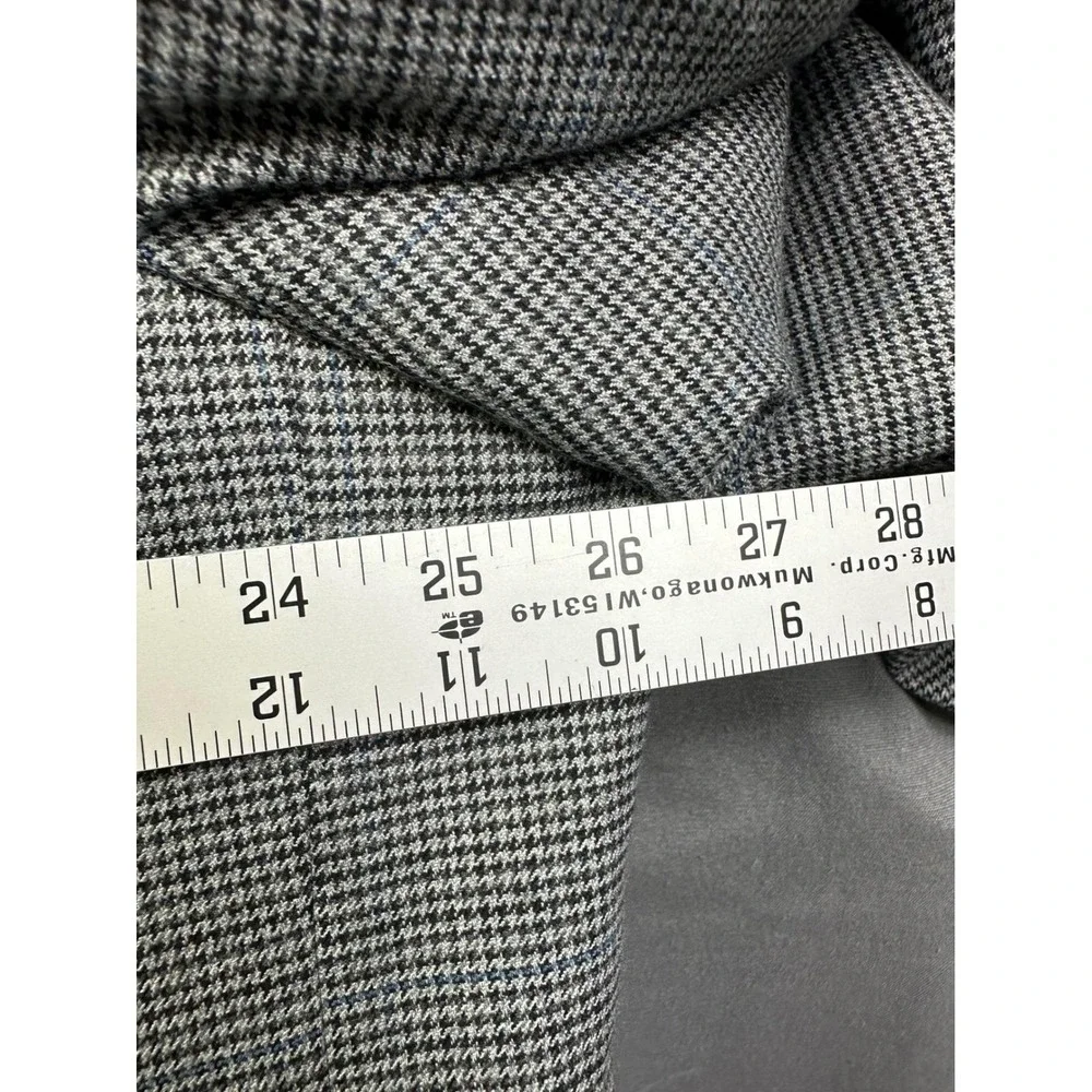 Lauren Ralph Lauren Men's 52L Blazer‎ Sport Coat Houndstooth Grey Black 52 Long